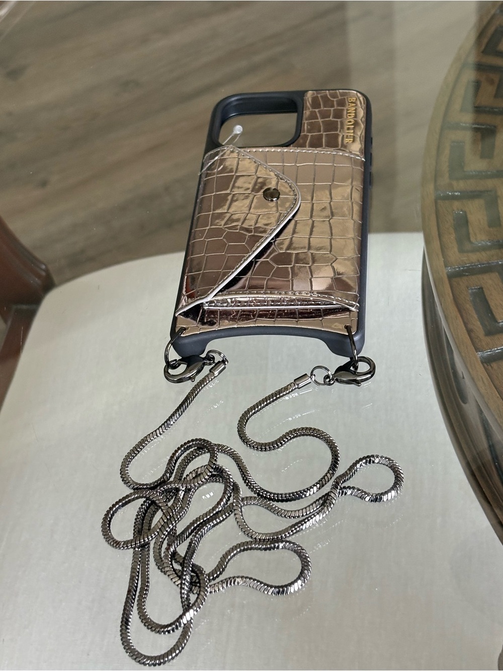 🤍🤍BANDOLIER METALLIC CROC EMBOSSED IPHONE CASE!🤍🤍